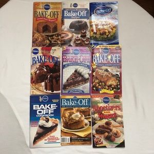9 Pillsbury Bake Off And Other Cook Books